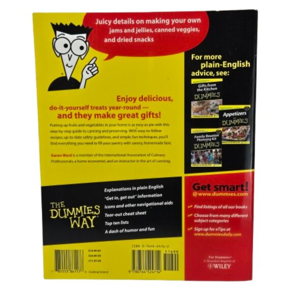 Vintage 2003 Canning and Preserving for Dummies Cookbook Reference Book - Picture 2 of 16